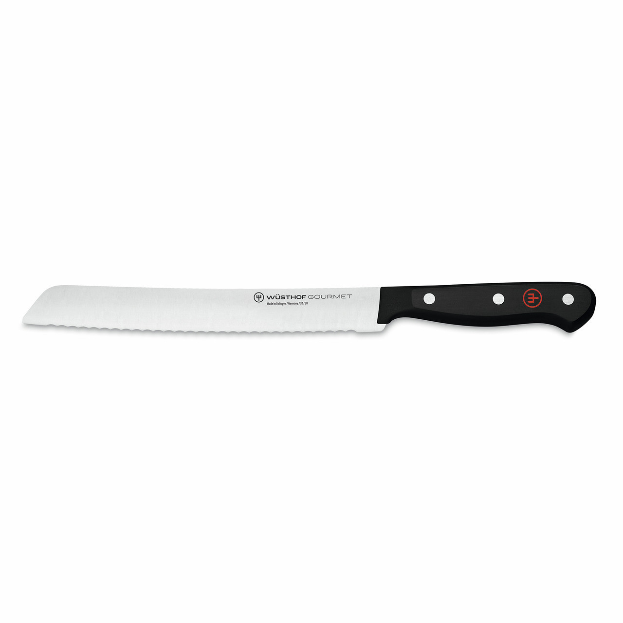 Gourmet, Brotmesser Klingenlänge 200 mm / 332 mm lang Wellenschliff